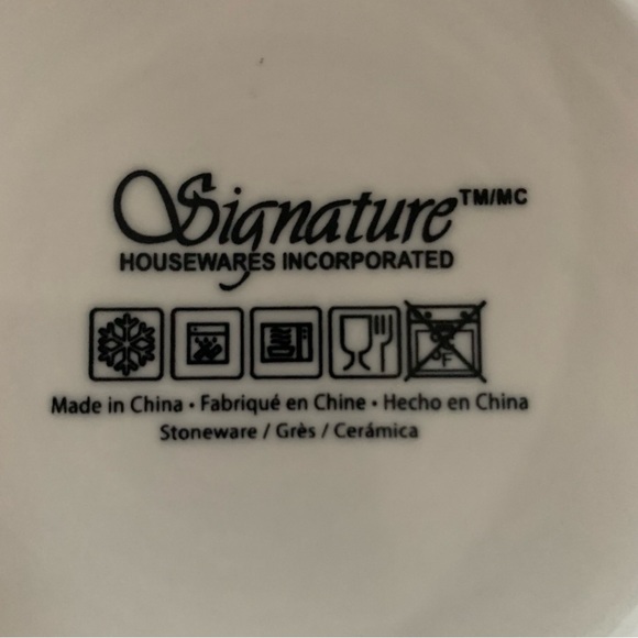 Set of 4 SIGNATURE HOUSEWARES Muti Colored Ceramic Bowls 5” x 2 3/4” EXCELLENT - Picture 11 of 11